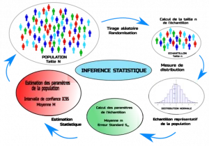 Statistique inferentielle et Estimation statistique calcul de IC95% des paramètre de la population