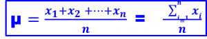 Formule de calcul de la moyenne
