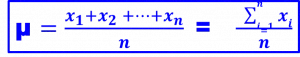 Formule de calcul de la moyenne