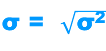 Ecart type racine de la variance