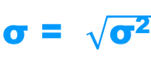 Ecart type racine de la variance