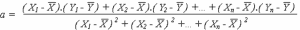 Formule Math de la pente de la droite de régression2