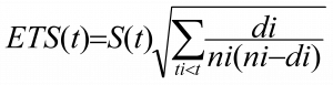 Ecart type de l'éstimateur de survie