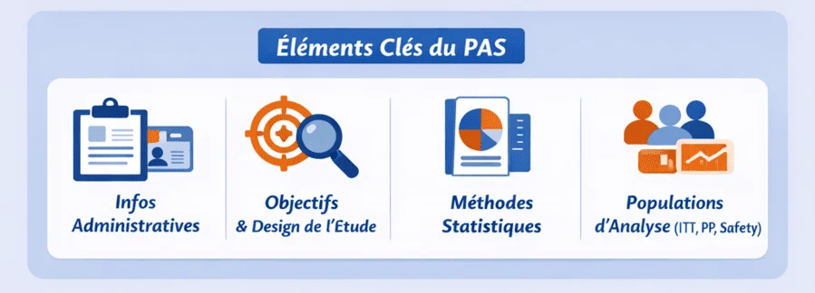 Elements clés d'un plan d'analyse statistique PAS en étude clinique