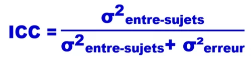 proportion de la variance totale des mesures de l'ICC